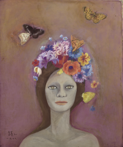 Chun Kyung-Ja, Oriental pigment on mulberry paper